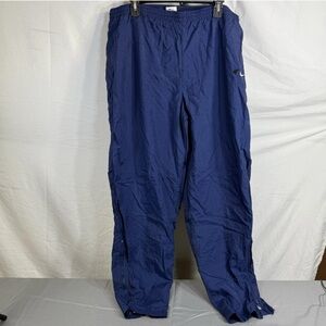 Vintage Nike Nylon Windbreaker Track Pants Men's XL Navy Blue Y2K 90s White Tag